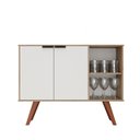 Ver imagem 4 de Balcão Multiuso Buffet Mila Moderno Maderatto Móveis:Branco/Freijó