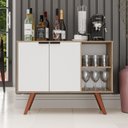 Ver imagem 3 de Balcão Multiuso Buffet Mila Moderno Maderatto Móveis:Branco/Freijó