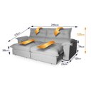 Ver imagem 3 de Sofá Retrátil Reclinável Aconchego 2,70m Bouclê