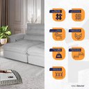 Ver imagem 4 de Sofá Retrátil Reclinável Aconchego 2,70m Bouclê