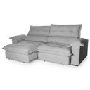 Ver imagem 5 de Sofá Retrátil Reclinável Aconchego 2,70m Bouclê