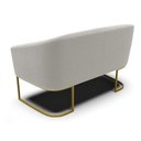 Ver imagem 4 de Sofá 2 Lugares Namoradeira Industrial Dourado Stella Bouclê D03 - D'Rossi Cinza