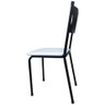Kit 2 Cadeira para Cozinha Mc Jantar Tubular Almofadada Medcombo Preto Estrutura Preta com Assento B - 6