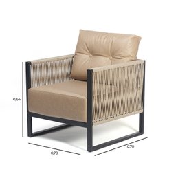 Poltrona Corda Náutica - Living, Varanda, Estar - Poltrona Araxá - 7