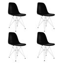 Ver imagem 3 de Conjunto Jantar De Ferro Branco Tampo Redondo 90 Cm Branco 4 Cadeiras Preta