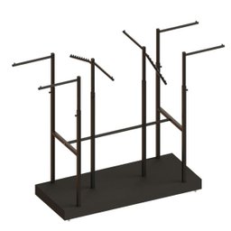 Expositor Arara De Centro Modelo Robust 8 Braços Base Em MDF Comac Preto - 1