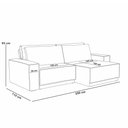 Ver imagem 5 de Sofá 3 Lugares Retrátil Reclinável para Sala de Estar 250cm Nicastro F04 Linho Creme - Lyam Decor