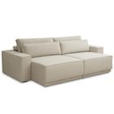 Ver imagem 3 de Sofá 3 Lugares Retrátil Reclinável para Sala de Estar 250cm Nicastro F04 Linho Creme - Lyam Decor