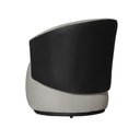 Ver imagem 4 de Poltrona Organica Beatriz Suede Bege C/ Composê Corano Preto - Lm Decor