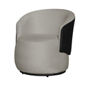 Ver imagem 2 de Poltrona Organica Beatriz Suede Bege C/ Composê Corano Preto - Lm Decor