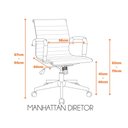 Ver imagem 6 de Cadeira Manhattan Black Diretor - Cinza Fratini