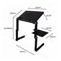 Mesa Notebook Multifuncional Articulavel C/ Apoio Mouse - 5