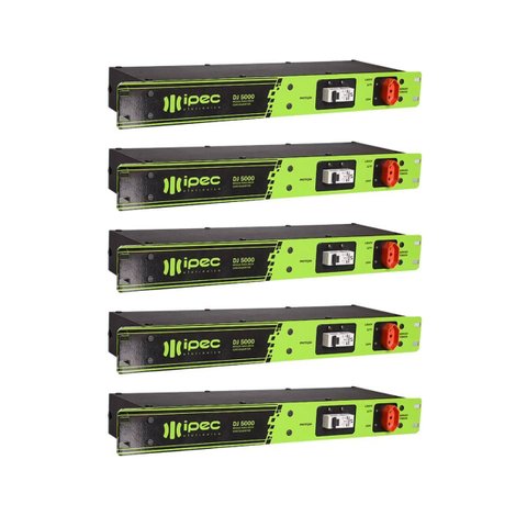 Kit com 5 Réguas para Rack com Disjuntor Dj 5000 - Ipec