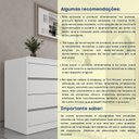 Ver mais imagens de Cômoda 4 Gavetas Orgânica Luna 100% MDF 91cm Yescasa Branco/Neve