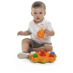 Brinquedo Educativo Pula Bloco Hipopótamo Musical - Calesita - 5