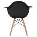 Ver imagem 4 de Kit 3 Cadeiras Charles Eames Eiffel com Braço Preta Branca Bege Outras