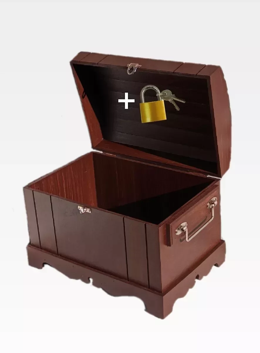 Caixa Madeira Baú Decoração De Sala Kraft Arte Rustic Decor - 1