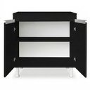 Ver imagem 5 de Balcão Gabinete Cozinha Lux 79cm 100% Mdf 02 Portas sem Tampo Preto - Desk Design