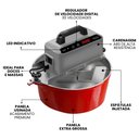 Ver imagem 3 de PA10VE Misturador Elétrico G3 10 Litros Bivolt (Panela Automática) 50/60 hz Vermelho