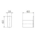 Ver imagem 2 de Cabide Docolflat 9000 Grafite Polido Docol