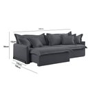 Ver imagem 2 de Sofá Cama Leona Retrátil e Reclinável 190 Cm Braço 15 Cm Meu Sofá Online