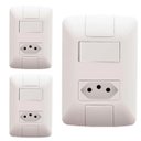 Ver imagem 1 de Kit 3 Cj 4x2 Interruptor Simples 6 250v Tomada 2pt 20 250v