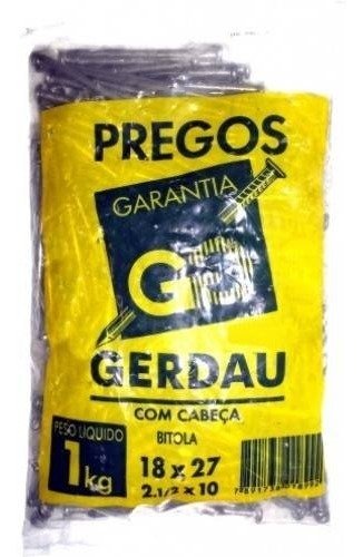 Prego Com Cabeça 18x27 3kg Gerdau - 1