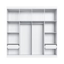 Ver imagem 3 de Guarda Roupa Casal Europa 4 Portas de Bater 2 Gavetas MDP Provençal Branco Genialflex Móveis