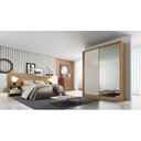 Ver imagem 5 de Guarda Roupa 2 Portas 3 Gavetas com 1 Porta Espelho Peliculado Avila Novo Horizonte