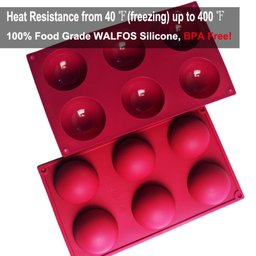 Molde de Silicone para Bolo Walfos, Forma Antiaderente com 6 Espaços para Glacê, Sabonete, Muffin, P - 2