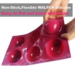 Molde de Silicone para Bolo Walfos, Forma Antiaderente com 6 Espaços para Glacê, Sabonete, Muffin, P - 4