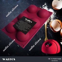 Molde de Silicone para Bolo Walfos, Forma Antiaderente com 6 Espaços para Glacê, Sabonete, Muffin, P - 5