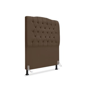 Cabeceira de Cama Box Solteiro 90 Cm Dunas - Veludo Marrom