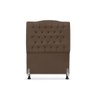 Cabeceira de Cama Box Solteiro 90 Cm Dunas - Veludo Marrom - 2