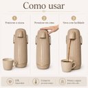 Ver imagem 5 de Garrafa Termica Valentina Bege Areia 1.8L Dour Linha Classic