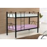 Beliche Bi Cama Tubolar em Aço, 2 Cama Solteiro Colchão 78:preto - 1