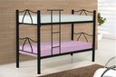 Ver imagem 1 de Beliche Bi Cama Tubolar em Aço, 2 Cama Solteiro Colchão 78:preto