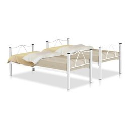 Beliche Bi Cama Tubolar em Aço, 2 Cama Solteiro Colchão 78:preto - 3