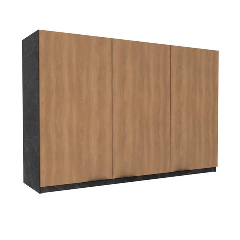 Armário Aéreo de Cozinha 120cm 3 Portas New York Móvel na Caixa