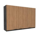 Ver imagem 1 de Armário Aéreo de Cozinha 120cm 3 Portas New York Móvel na Caixa