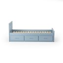 Ver imagem 2 de Cama Queen com 6 Gavetas Madeira Maciça Azul/Tons&Madeira