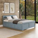 Ver imagem 1 de Cama Queen com 6 Gavetas Madeira Maciça Azul