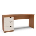 Ver imagem 3 de Escrivaninha Home Office 3 Gavetas 163cm Porto Politorno Móveis