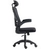 Cadeira para Escritório giratória presidente Executiva Belaggio Tela Mesh R01 Preto - Lyam Decor - 4