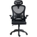 Ver imagem 2 de Cadeira para Escritório giratória presidente Executiva Belaggio Tela Mesh R01 Preto - Lyam Decor