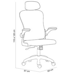 Cadeira para Escritório giratória presidente Executiva Belaggio Tela Mesh R01 Preto - Lyam Decor - 3 Cadeira para Escritório giratória presidente Executiva Belaggio Tela Mesh R01 Preto - Lyam Decor - 3