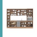 Ver imagem 5 de Cozinha Completa Milla Harmony Move 15 Portas 3 Gavetas MDF-MDP 310cm Nogal com Cinza Titânio Mó