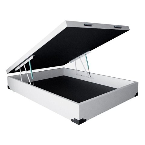 Cama Box com Baú Casal Courino Branco 138x188cm