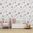 Ver imagem 3 de Papel de parede floral rosa menina infantil M² PP116