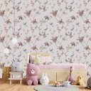 Ver imagem 2 de Papel de parede floral rosa menina infantil M² PP116